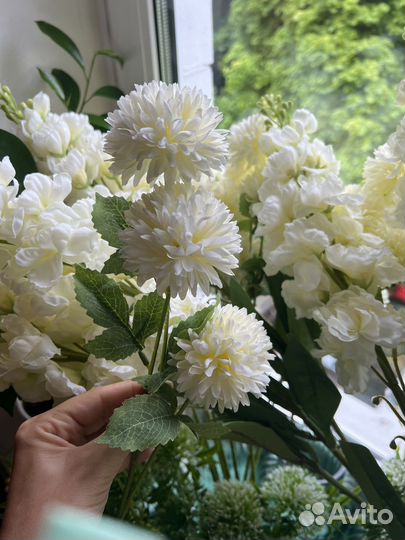 Хризантема искуственный цветок для декора