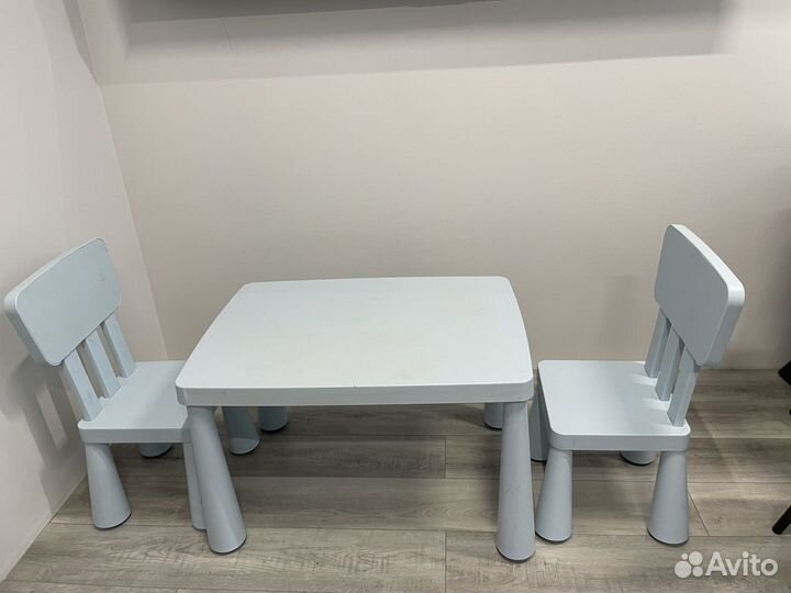 Стол с двумя стульями Маммут IKEA