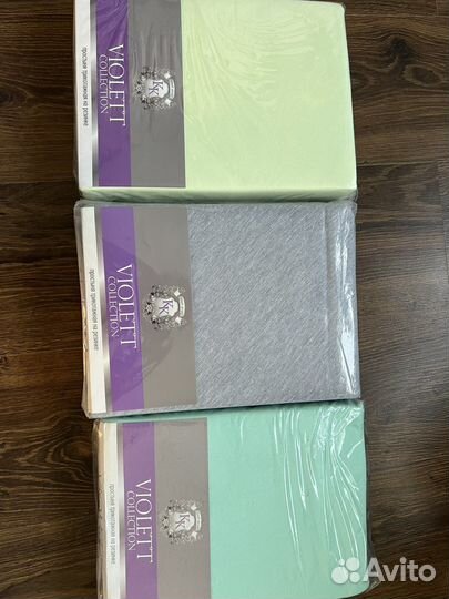 Простынь на резинке 180 на 200 трикотаж