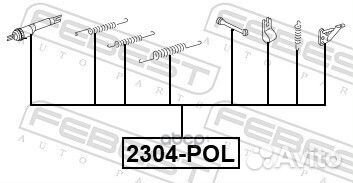 К-кт монтажный барабанных колодок skoda rapid