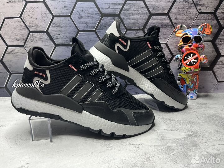 Кроссовки Adidas Jogger черные с серым