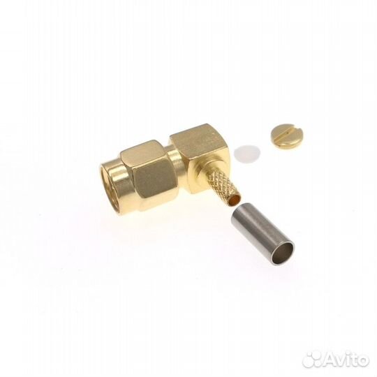 Вч-разъём SMA(male) угловой обжимной под каб RG316