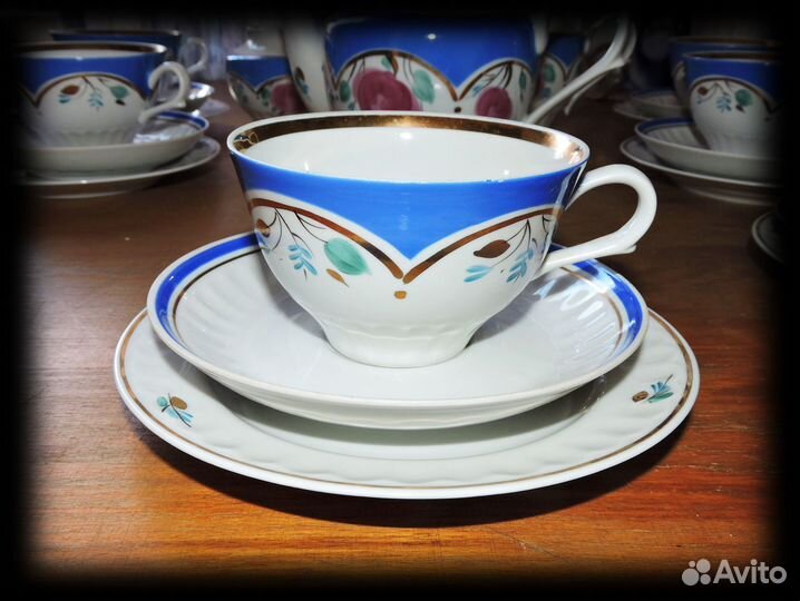 Старый чайный сервиз Дулево в состоянии нового