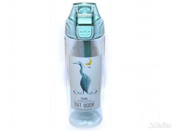 Бутылка для воды 750 мл. пластик, силикон, YY-616