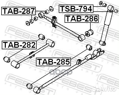 TAB-282 сайлентблок рычага TAB-282 Febest