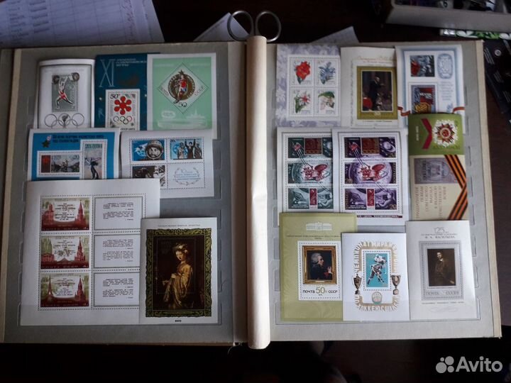 Почтовые блоки, сцепки, малые листы марок