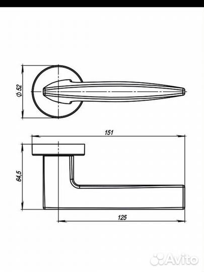 Armadillo ручка межкомнатная Античная бронза