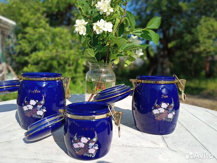 Набор керамических гермет. банок для сыпучих проду