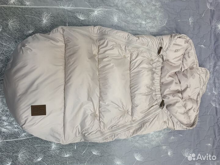 Зимний конверт в коляску leokid + муфты