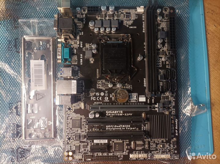 Материнская плата gigabayte h110m-s2pv