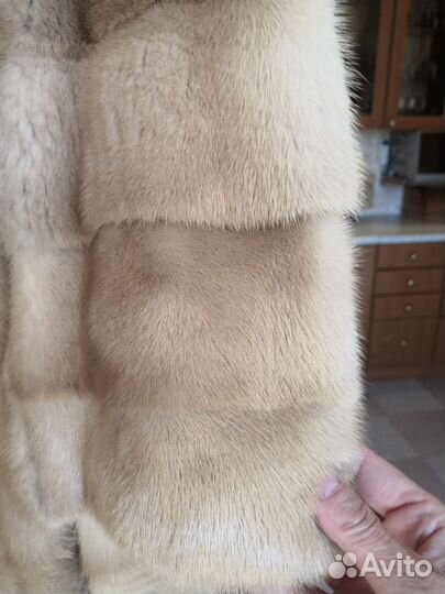 Шуба норковая с капюшоном
