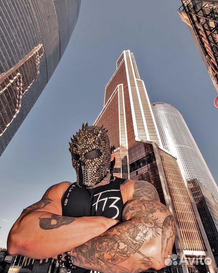 Маска череп с шипами шлем страйкбол пейнтбол