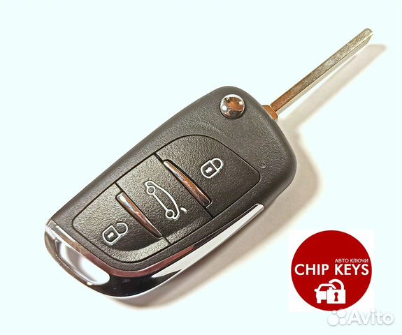 Ключ зажигания Пежо / Peugeot Partner / 3 кнопки