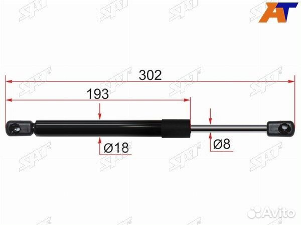 Амортизатор крышки багажника mazda 3, mazda 3/axela 08-13, mazda 3/axela BL# 09-13, mazda axela