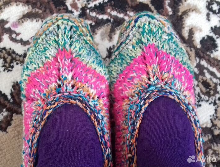 Носки женские шерстяные ручной работы