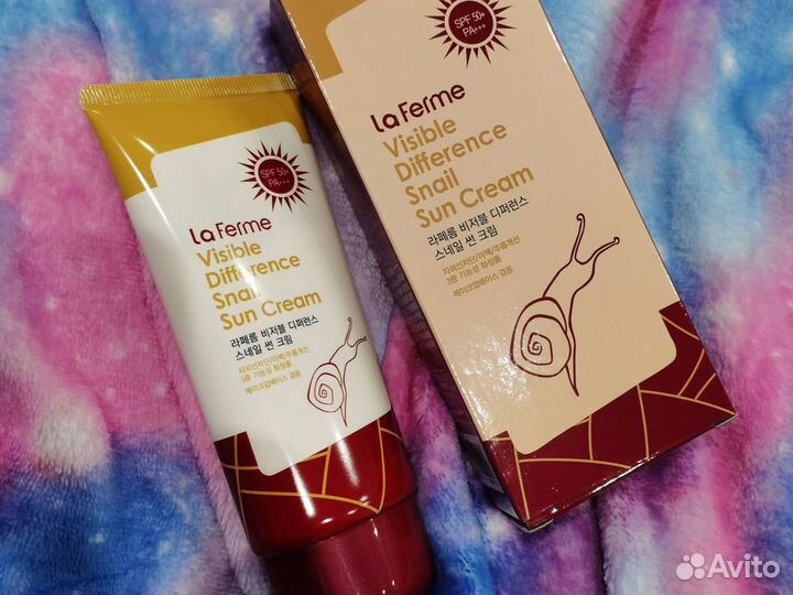 Солнцезащитный крем с экстрактом улитки Spf50+