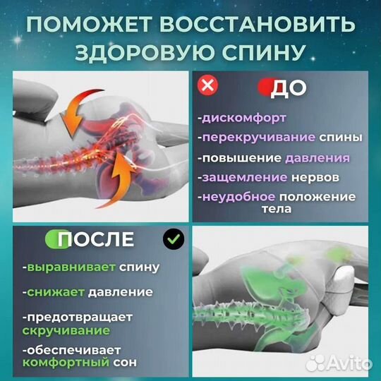 Подушка для ног и коленей ортопедическая