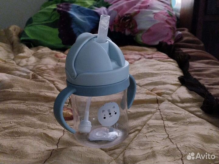 Детская бутылочка с трубочкой