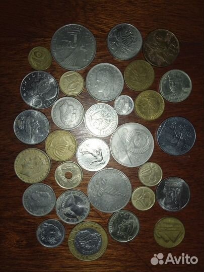 Монеты 30 шт., одним лотом