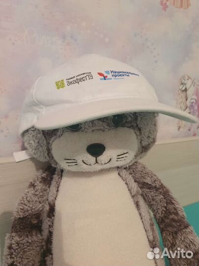 Бейсболка белая экофест