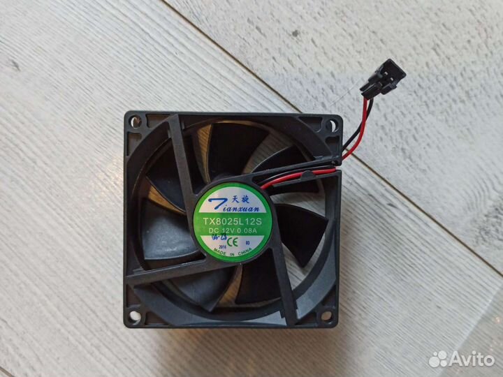 Вентилятор корпусной 80мм, 2pin, новый
