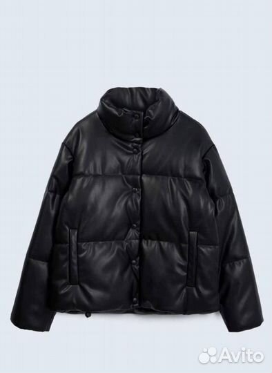 Кожаная куртка stradivarius