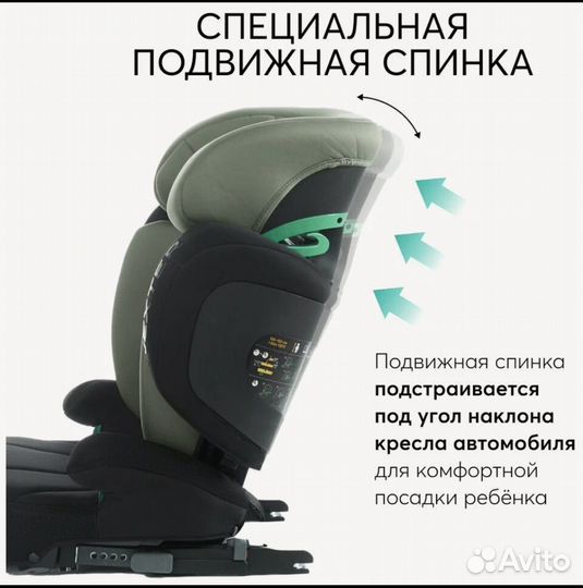 Автомобильное кресло 2/3 15-36кг, рост 100-150