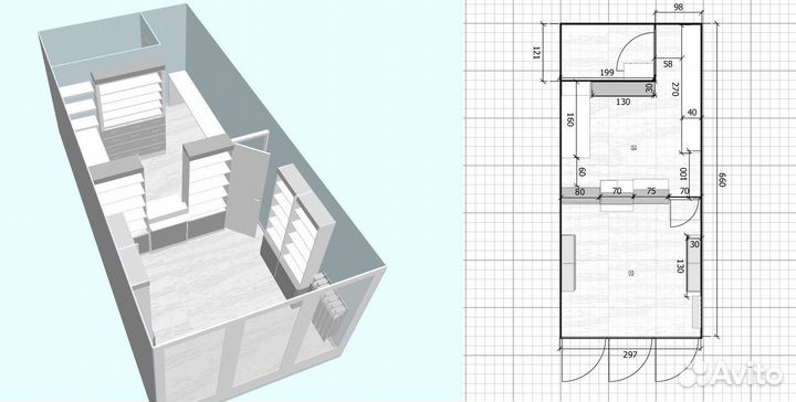 Визуализация 3Д торгового зала
