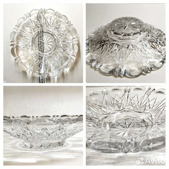 Вазы, фруктовницы, пепельницы из цветного стекла С