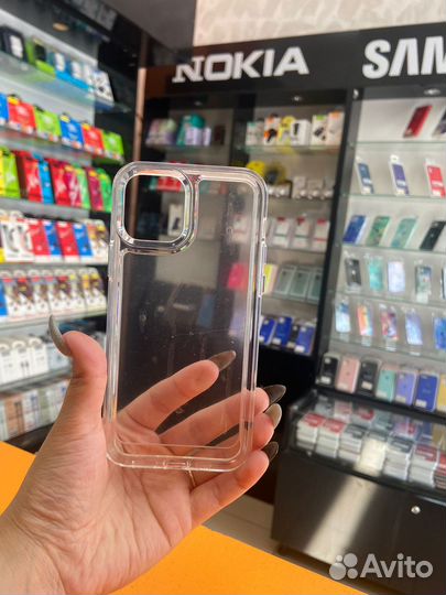 Усиленный чехол прозрачный Armour Case iPhone 12