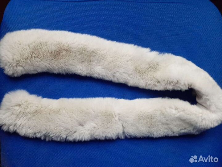 Меховой воротник белый