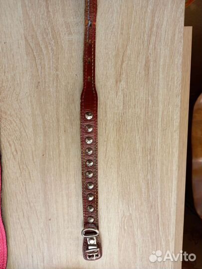 Поводок с ошейником розовый