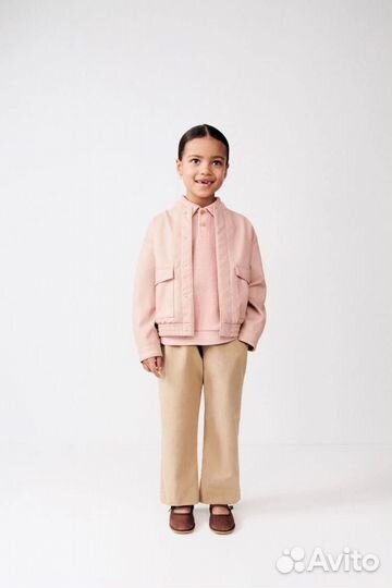 Бомбер из экокожи для девочки zara 110