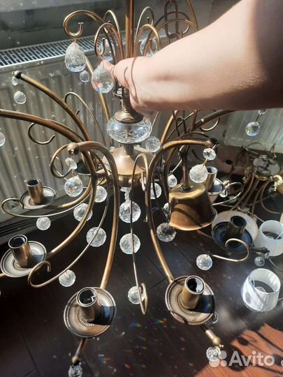 Люстра потолочная хрустальная