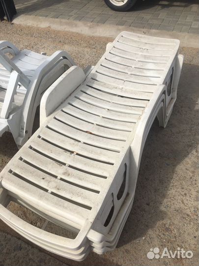 Шезлонг лежак пластиковый бу