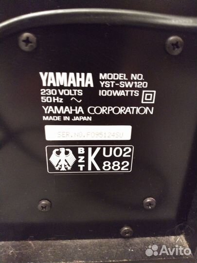 Сабвуфер Yamaha YST-SW 120. Япония