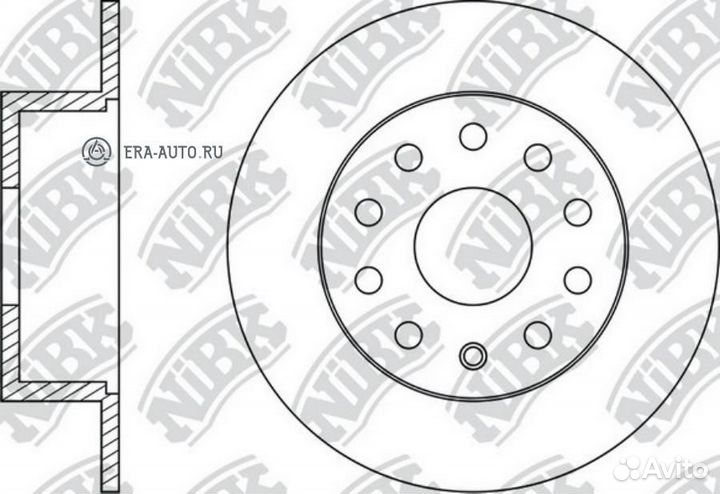 Nibk RN33004 Диск тормозной audi A3/skoda octavia
