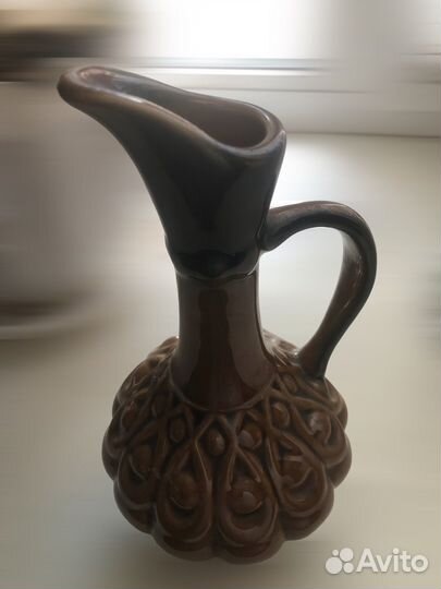 Кувшин керамика СССР с блюдцем