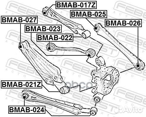Сайлентблок рычага задней подвески плавающий BMW