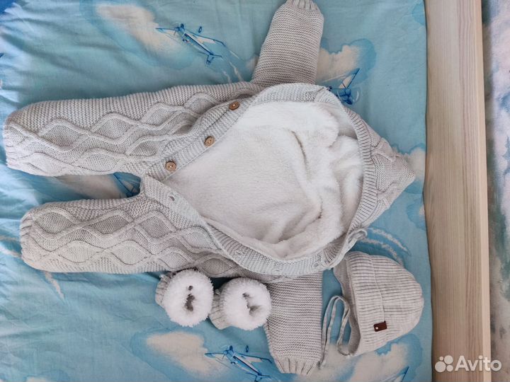 Комплект вязанный теплый