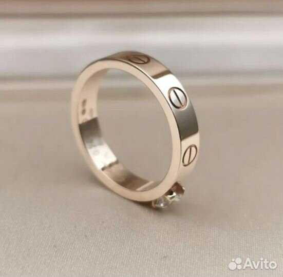 Золотое кольцо Cartier 5.3 гр 0.24 ct