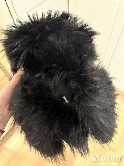 Шапка меховая мужская. Лиса+замша. р56