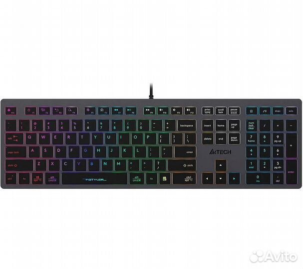 Клавиатура A4Tech Fstyler FX60H, серый/белый