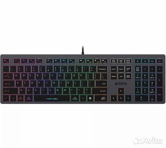 Клавиатура A4Tech Fstyler FX60H, серый/белый