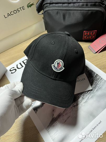 Бейсболка moncler черная новая
