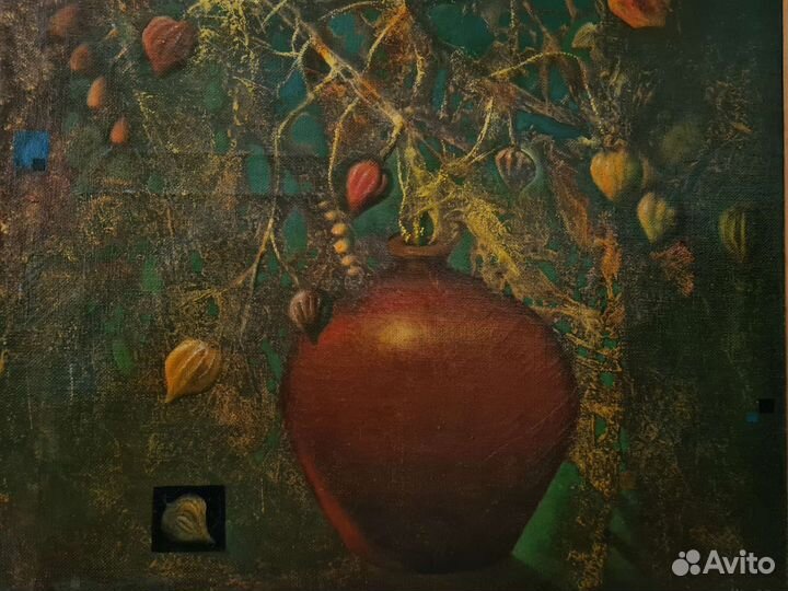 Картина маслом Натюрморт с физалисом, 2003 год