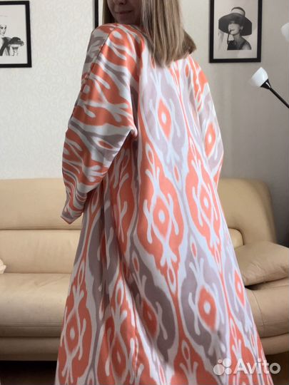 Платье халат длинное