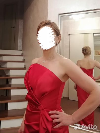 Вечернее платье атласное