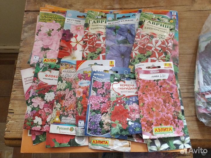 Астра петуния чина перец горошек семена