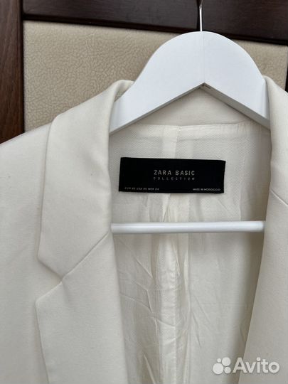 Удлиненный жакет Zara белый